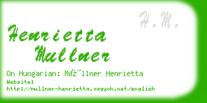 henrietta mullner business card